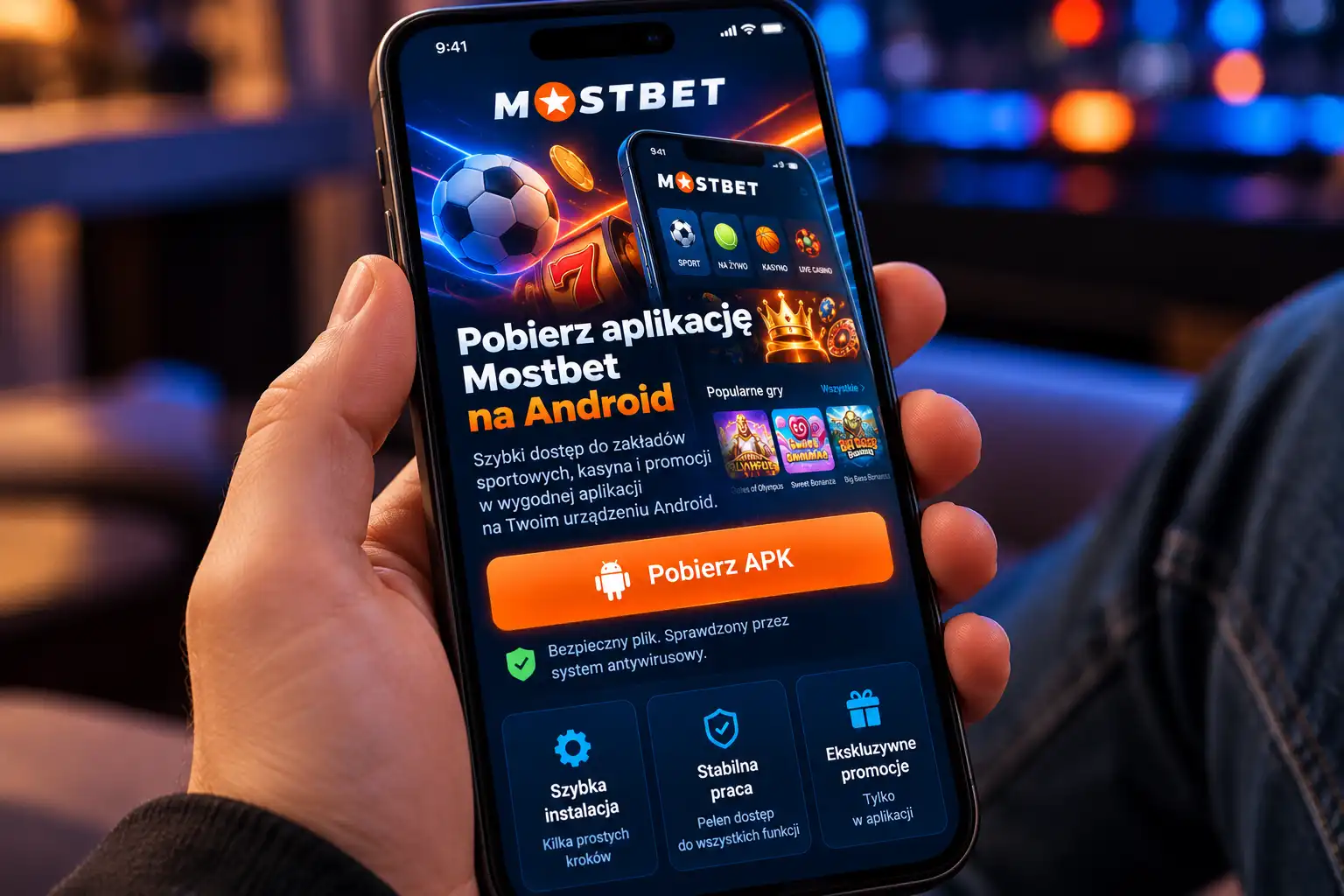 Pobieranie APK Mostbet na Android – strona operatora